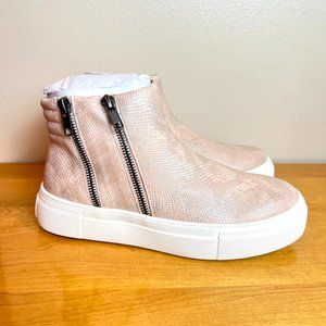 Coconuts By Matisse Size 7 7M Pink Snakeskin High‎ Top Platform Sneakers Shoes
